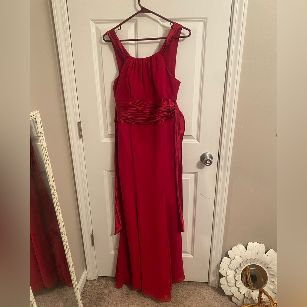 David’s Bridal Red Long Dress